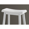Monarch Specialties Bar Stool, Set Of 2, Counter Height, Saddle Seat, Kitchen, Wood, White, Contemporary, Modern I 1533